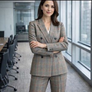 LOFT Modern Two Piece Suit Jacket Blazer & Pants Size 12 Petite